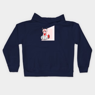 Red Kitsune Fox Kids Hoodie